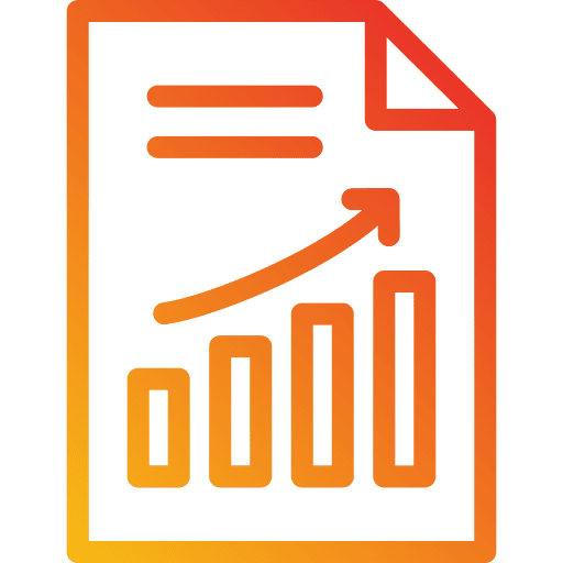 Report growth paper bar graph icon Report growth paper bar graph icon