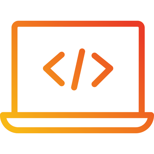Laptop technology coding web development icon Laptop technology coding web development icon