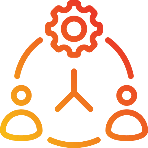 Process gear office worker company icon Process gear office worker company icon