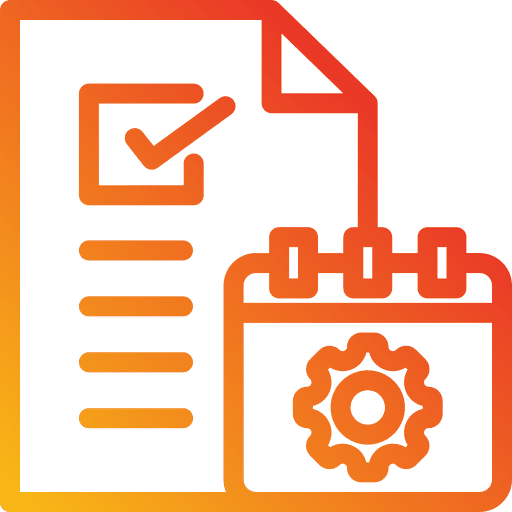 Time management file time and date report icon Time management file time and date report icon