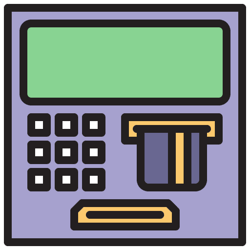Atm financial banking electronic icon Atm financial banking electronic icon