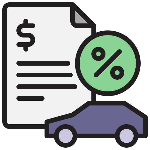 Car loan business and finance financial car loan icon