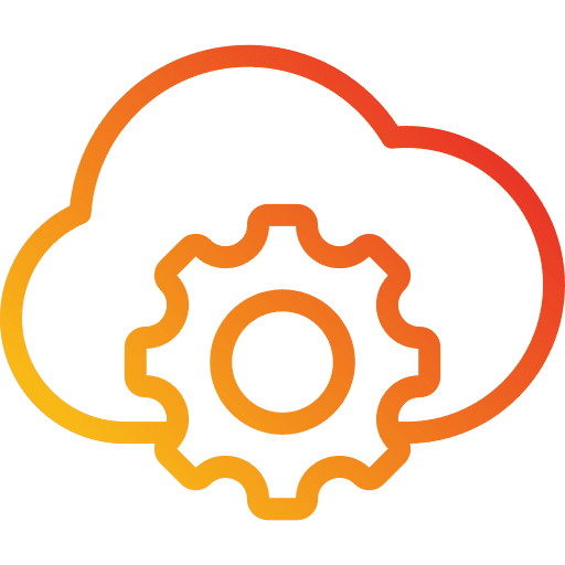 Cloud management cloud server setting icon Cloud management cloud server setting icon