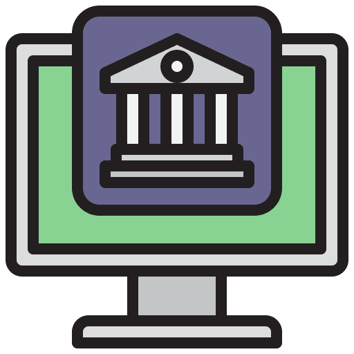 Internet banking online finance technology icon