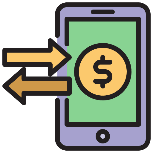 Mobile banking device business and finance finance icon Mobile banking device business and finance finance icon
