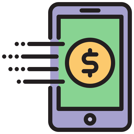 Mobile banking device money business and finance icon