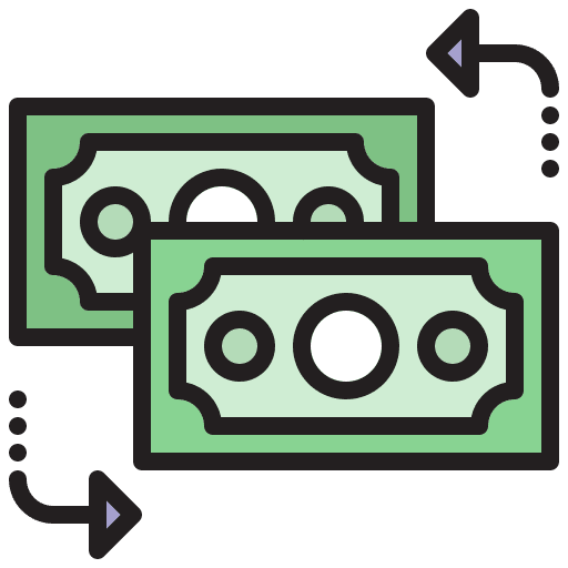 Money exchange service transfer business and finance icon Money exchange service transfer business and finance icon