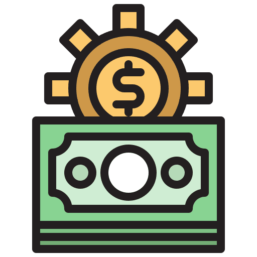 Money making banking budget technology icon Money making banking budget technology icon