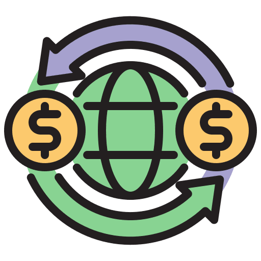 Money transfer financial business and finance money transfer icon Money transfer financial business and finance money transfer icon