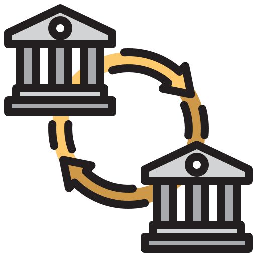 Refinance loan banking transfer icon