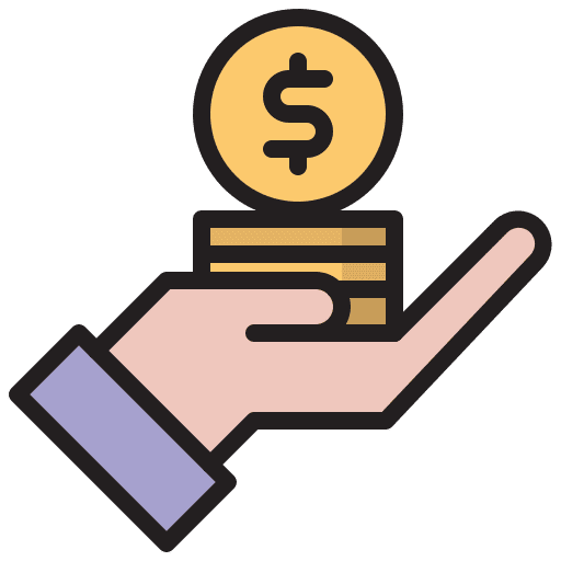 Saving banking service deposit icon