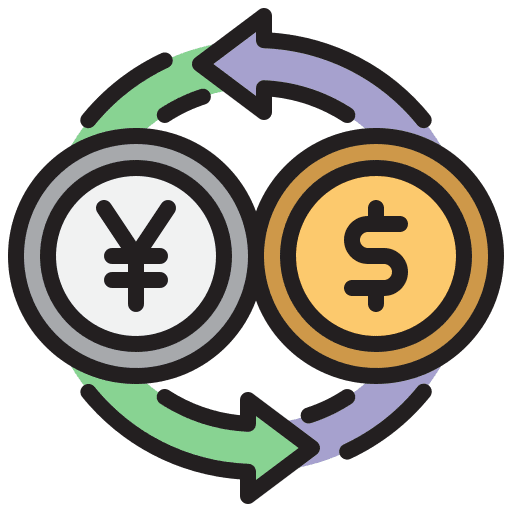 Currency exchange transfer currency financial icon Currency exchange transfer currency financial icon