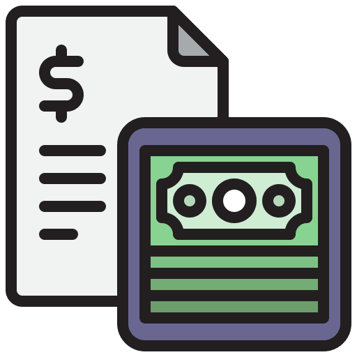 Loan cash banking document icon Loan cash banking document icon