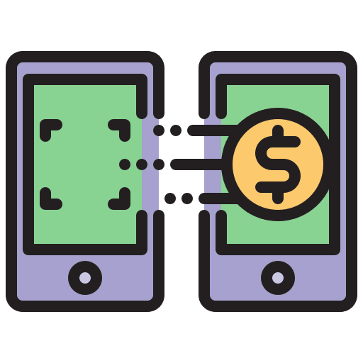 Mobile payment scan mobile payment service icon Mobile payment scan mobile payment service icon
