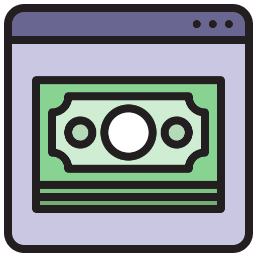 Website business and finance banking service icon Website business and finance banking service icon