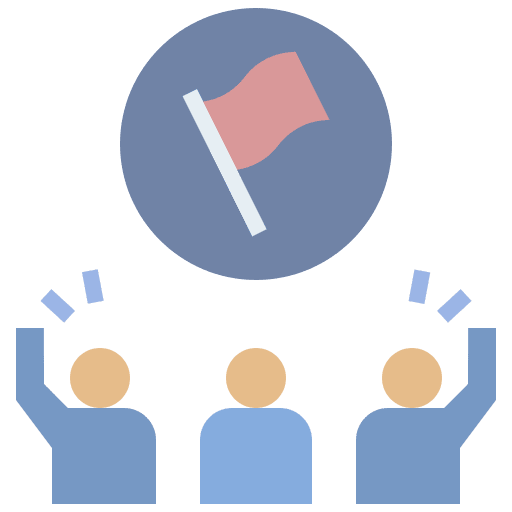 Rally user cheer assemble icon