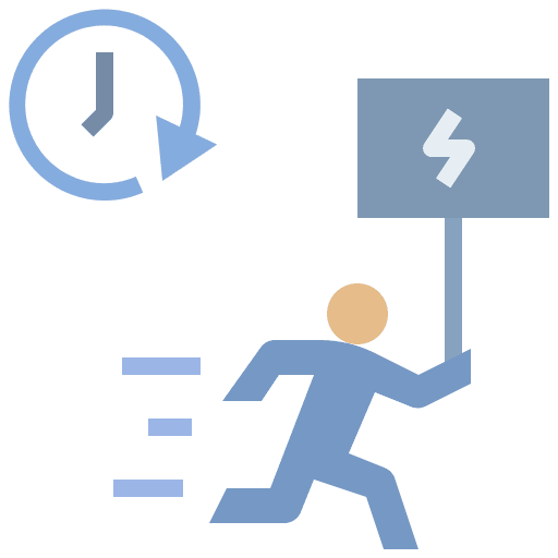 Flash user protest escape icon Flash user protest escape icon