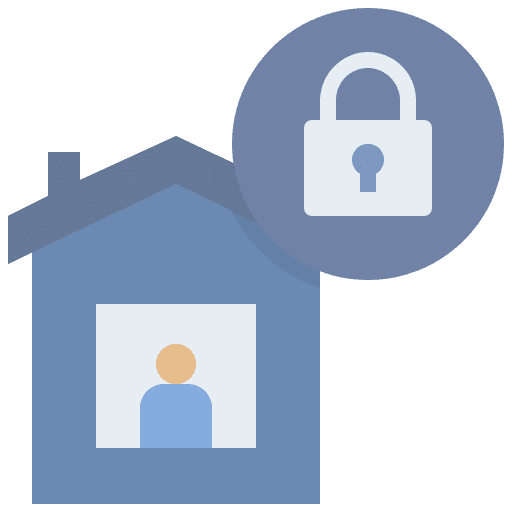 Lockdown protect isolation home icon Lockdown protect isolation home icon