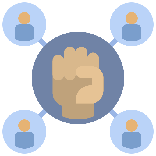 Power organization fight teamwork icon Power organization fight teamwork icon