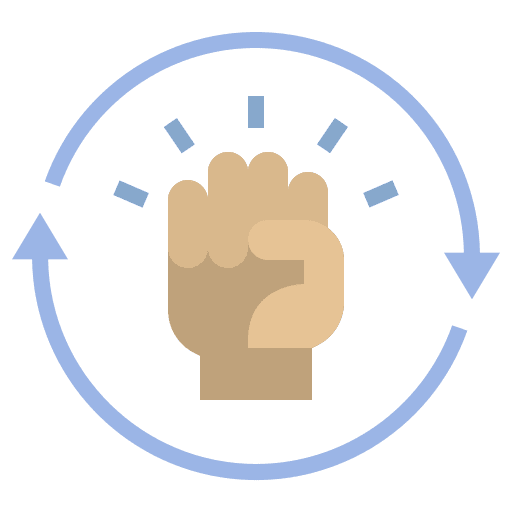 Revolution hands and gestures fight power icon Revolution hands and gestures fight power icon