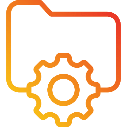 Folder files and folders setting storage icon Folder files and folders setting storage icon