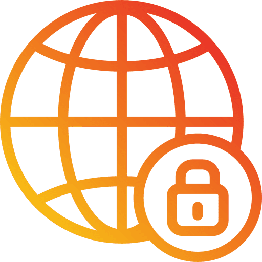 Website security network lock icon Website security network lock icon