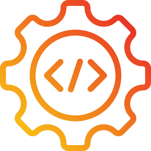 Coding gear seo and web management icon Coding gear seo and web management icon