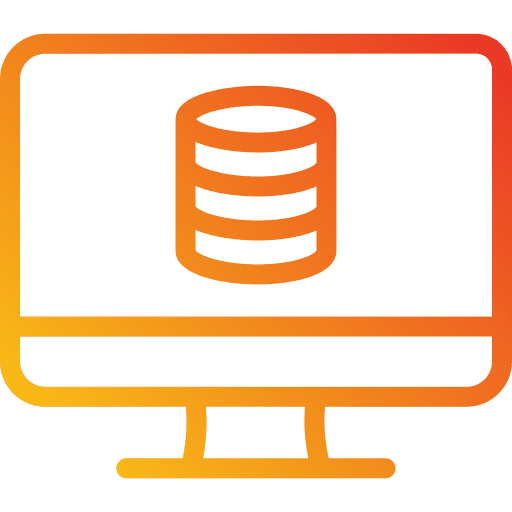 Database management presentation server database icon Database management presentation server database icon