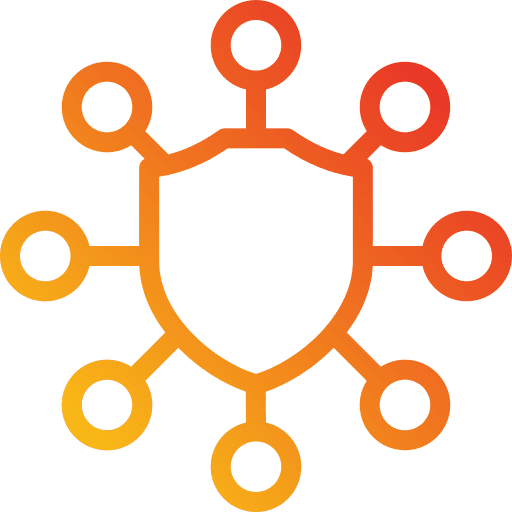 Protection shield safety network icon Protection shield safety network icon