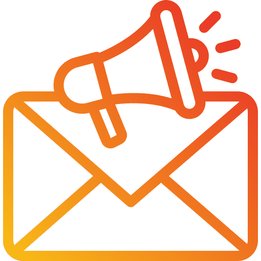 Email marketing advertisement megaphone marketing icon
