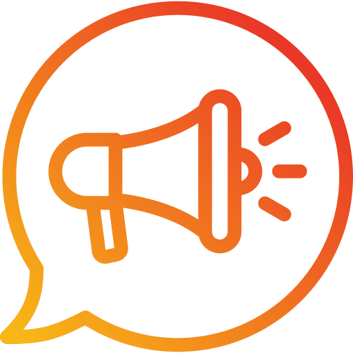 Social media marketing chat promotion campaign icon