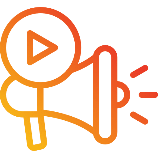 Video marketing campaign commercial promotion icon
