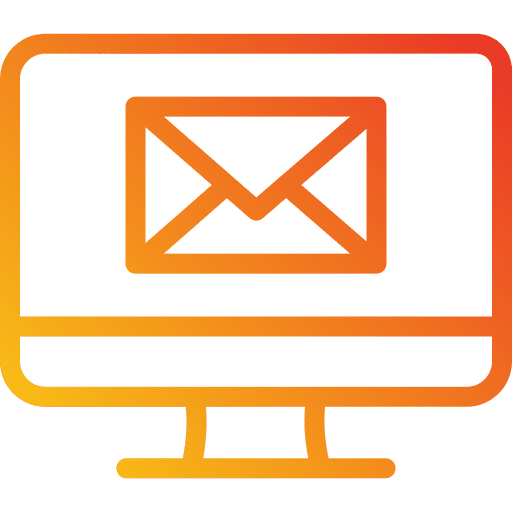 Email monitor mail communications icon Email monitor mail communications icon