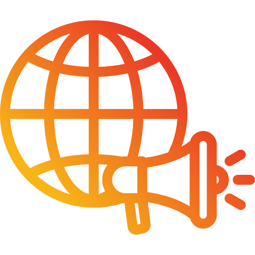 Global marketing publicity promotion commercial icon Global marketing publicity promotion commercial icon