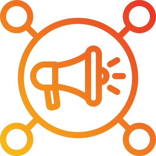 Network promotion megaphone campaign icon Network promotion megaphone campaign icon