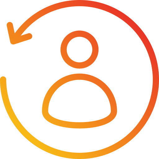Returning visitor website reload people icon Returning visitor website reload people icon