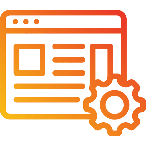 Content management seo and web gear ui icon Content management seo and web gear ui icon