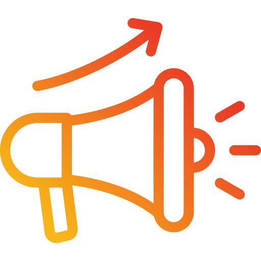 Marketing arrow announcement shout icon Marketing arrow announcement shout icon