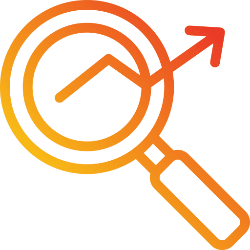 Seo line chart search business and finance icon Seo line chart search business and finance icon