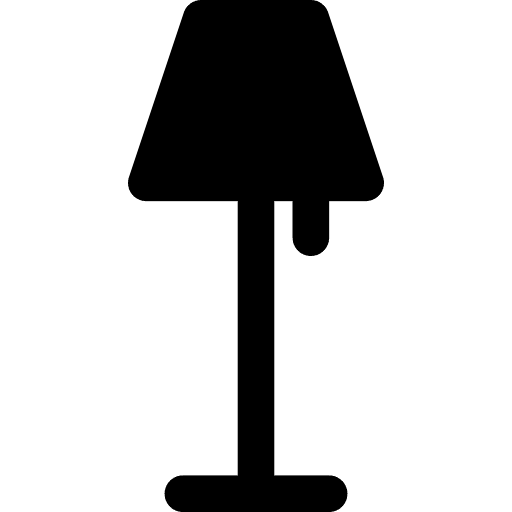 Lamp living furniture and household home icon
