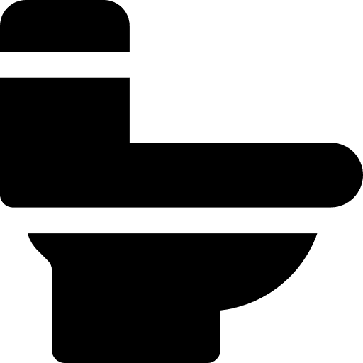 Toilet room furniture and household toilet icon