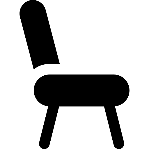 Chair wooden seat chair icon