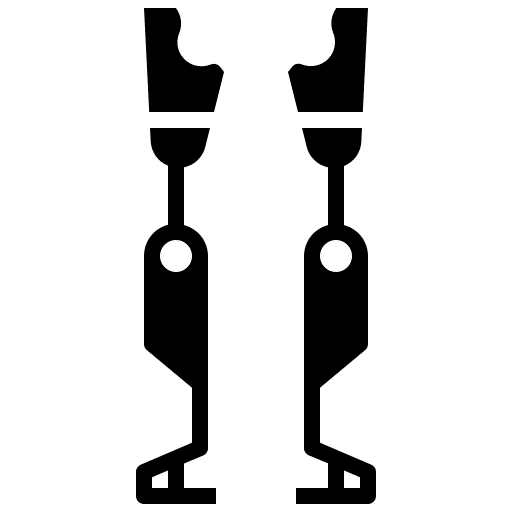 Prosthesis futuristic prosthesis healthcare and medical icon