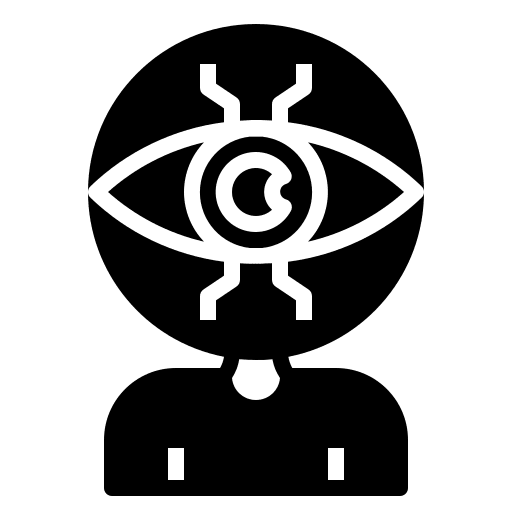 Bionic eye science fiction engeneering bionic eye icon