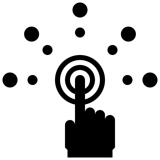 Interactive interact touch screen touch icon