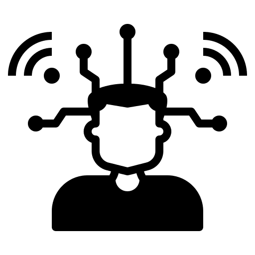 Mind control man technology mind control icon