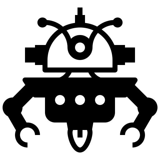 Robot artificial intelligence electronics science fiction icon