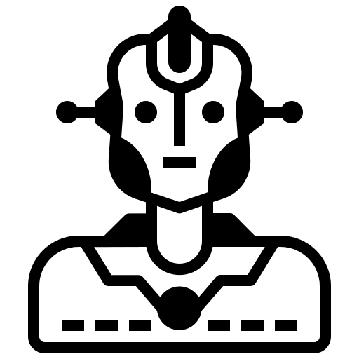 Robot humanoid electronics futuristic icon