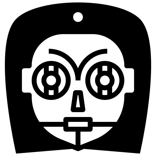 Droid woman technology futuristic icon