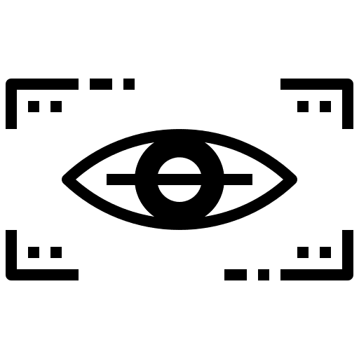 Eye scanner security vision retina icon